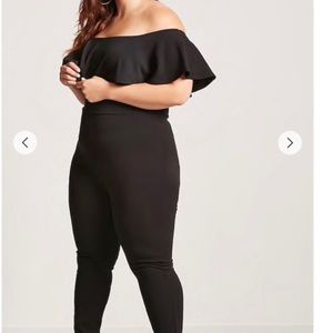 Black forever 21 off the shoulder bodysuit. Never worn. NWT.